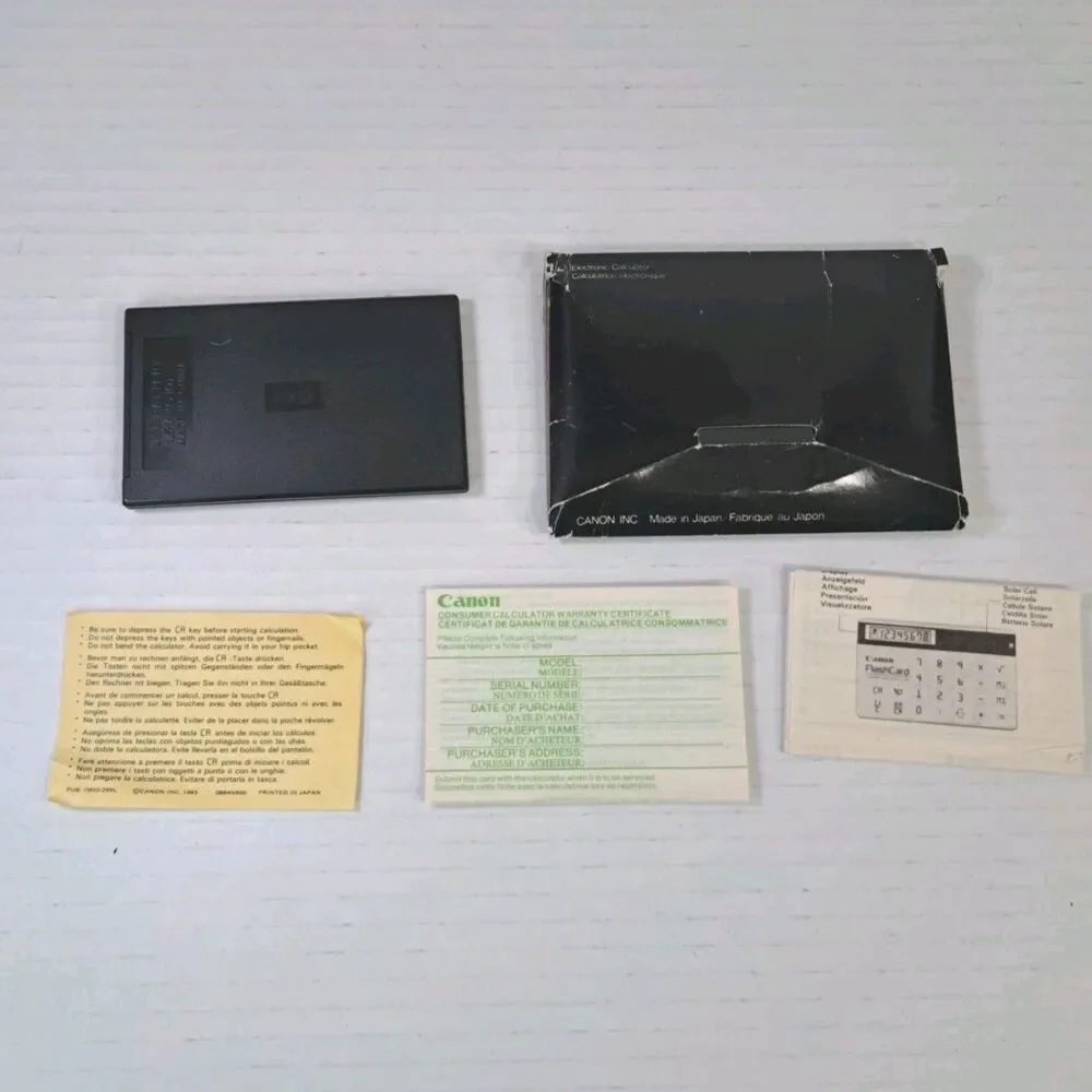 Canon LS-902 FlashCard Electronic Calculator Tested Working Portable Desktop